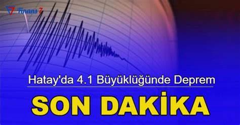 AFAD Duyurdu Hatayda 4 Büyüklüğünde Deprem